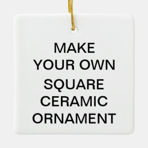 En Céramique Ornement carré d'arbre de Noël de porcelaine de