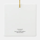 En Céramique Ornement Carré de bébé âne (Dos)