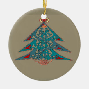 En Céramique Ornement celtique d'arbre de Noël