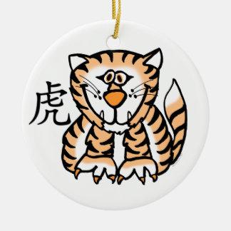 En Céramique Ornement chinois de tigre de zodiaque