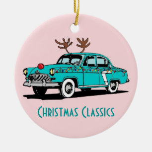 En Céramique Ornement classique flairé rouge de Noël de voitu