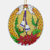 En Céramique Ornement croisé de Noël de style de point (Gauche)