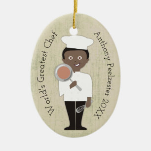 En Céramique Ornement culinaire de Noël d'Afro-américain de