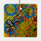 En Céramique Ornement d'abeilles de miel (Devant)