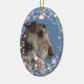 En Céramique Ornement d'Airedale Terrier (Gauche)