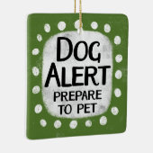 En Céramique Ornement d'alerte de chien (Droite)