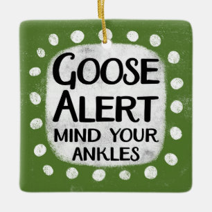 En Céramique Ornement d'alerte d'oie