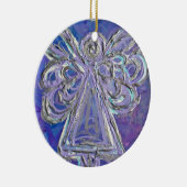 En Céramique Ornement d'ange d'argent pourpre (Droite)