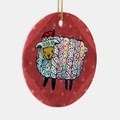 En Céramique Ornement d'arbre de moutons de Noël (Droite)