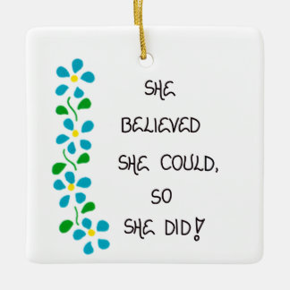 En Céramique Ornement d'arbre de Noël - Citation sur les femmes