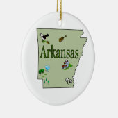 En Céramique Ornement d'arbre de Noël de l'Arkansas (Droite)
