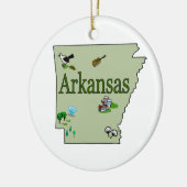 En Céramique Ornement d'arbre de Noël de l'Arkansas (Gauche)