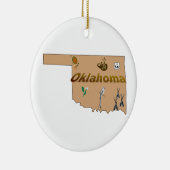 En Céramique Ornement d'arbre de Noël de l'Oklahoma (Droite)