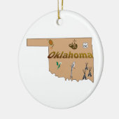 En Céramique Ornement d'arbre de Noël de l'Oklahoma (Gauche)