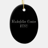 En Céramique Ornement d'arbre de Noël de Rockefeller (Dos)