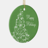 En Céramique Ornement d'arbre de Noël, vert (Droite)