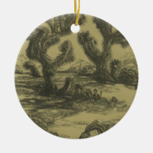 En Céramique Ornement d'art d'arbres de Bouddha et de Joshua