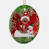 En Céramique Ornement de bande dessinée de renne de vacances de (Droite)