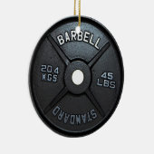 En Céramique Ornement de barbell Plate Tree (Droite)