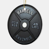 En Céramique Ornement de barbell Plate Tree (Gauche)