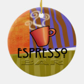 En Céramique Ornement de barre de café express (Dos)