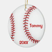 En Céramique Ornement de baseball (Gauche)