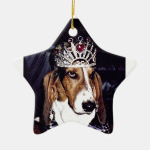 En Céramique Ornement de Basset Hound
