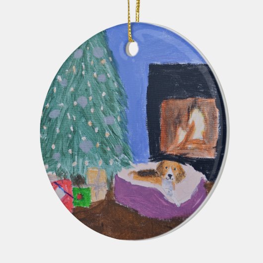 En Céramique Ornement de beagle (Gauche)