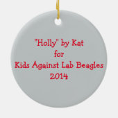 En Céramique Ornement de beagle (Dos)