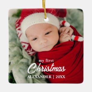 En Céramique Ornement de bébé - Mon premier Noël 2 photos