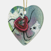 En Céramique Ornement de belette de Valentine (Gauche)