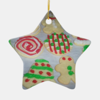 En Céramique Ornement de biscuit de Noël d'étoile