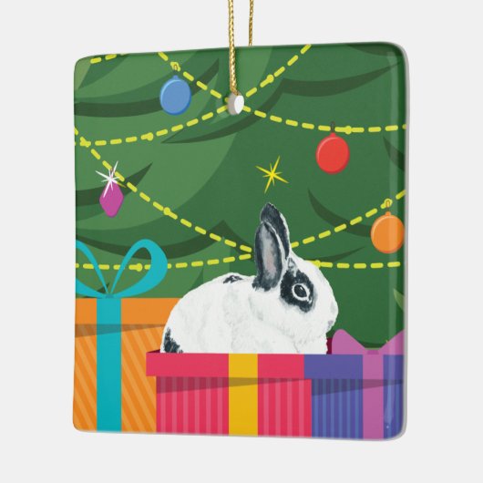 En Céramique Ornement de cadeau de Noël de Marlon Bundo (Gauche)