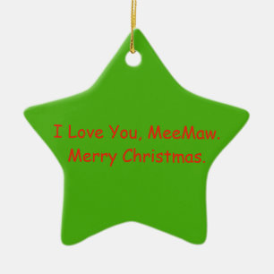 En Céramique Ornement de cadeau de Noël de MeeMaw