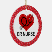 En Céramique Ornement de cadeau de Noël d'infirmière d'ER (Droite)
