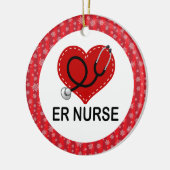 En Céramique Ornement de cadeau de Noël d'infirmière d'ER (Gauche)