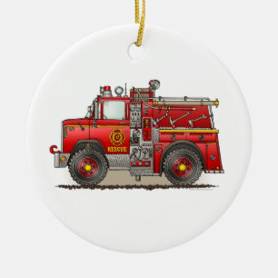 En Céramique Ornement de camion de délivrance d'ouvrier chargé