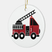 En Céramique Ornement de camion de pompiers (Gauche)