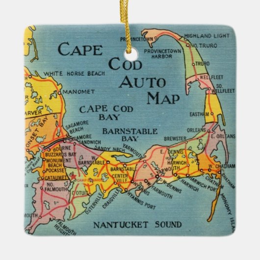 En Céramique Ornement de Cape Cod (Devant)