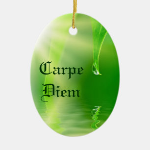 En Céramique Ornement de Carpe Diem