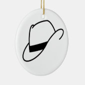 En Céramique Ornement de casquette de Fedora (Droite)