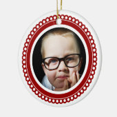 En Céramique Ornement de cercle cranté par rouge fait sur (Gauche)