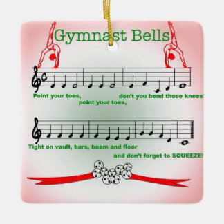 En Céramique Ornement de chanson de Jingle Bell de gymnastique