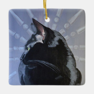 En Céramique Ornement de chat noir