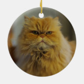 En Céramique Ornement de chat persan (Dos)