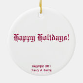 En Céramique Ornement de cheval de Morgan (Dos)