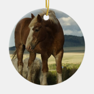 En Céramique Ornement de cheval de trait