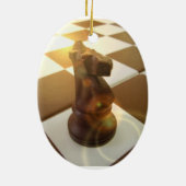 En Céramique Ornement de chevalier d'échecs (Dos)