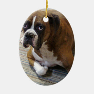 En Céramique Ornement de chien de boxeur