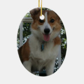 En Céramique Ornement de chien de corgi (Dos)